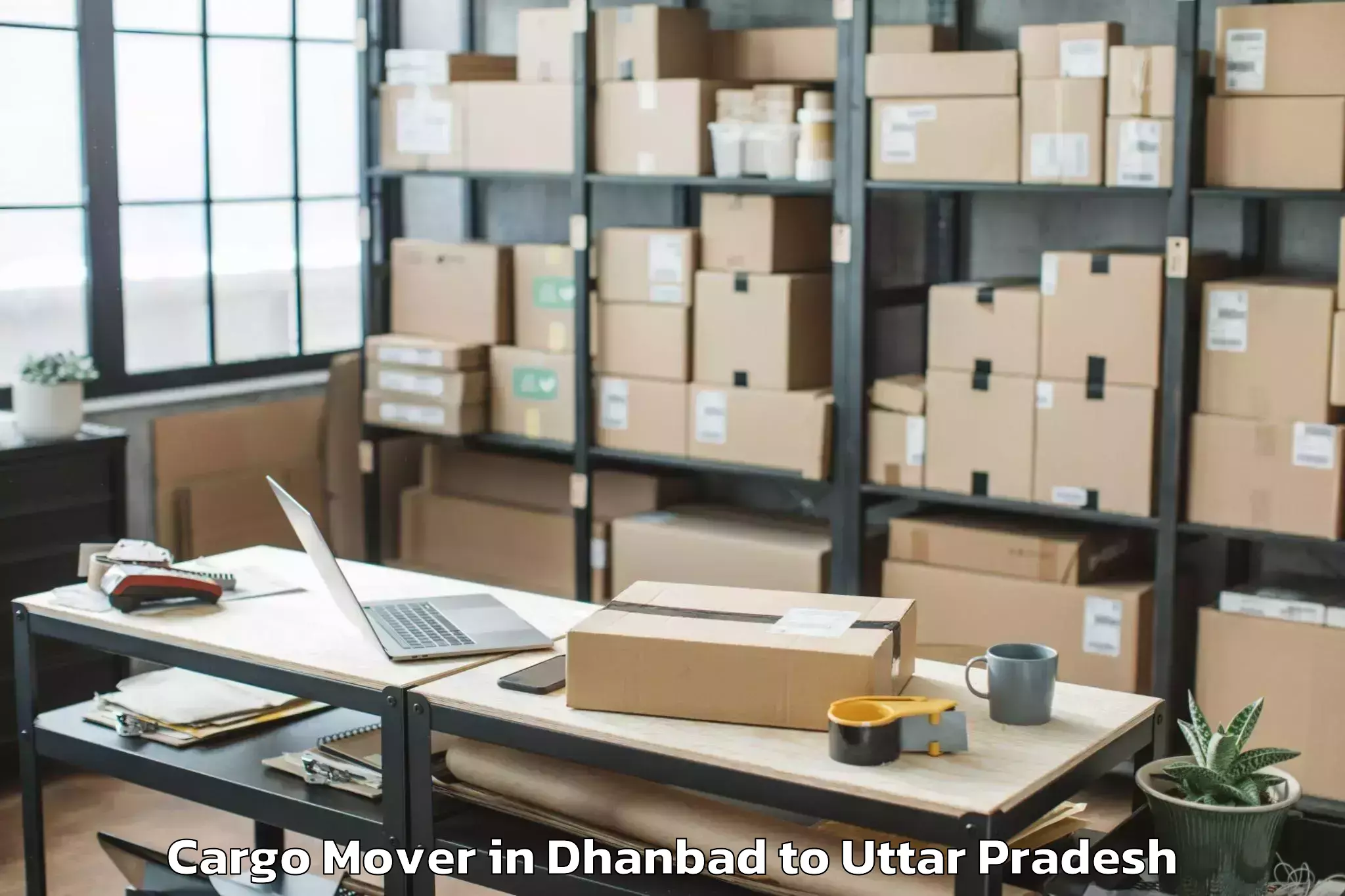 Top Dhanbad to Mauranwan Cargo Mover Available